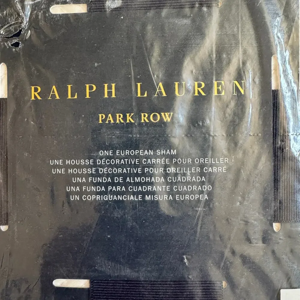 NWT Ralph Lauren Euro Pillow Sham Park Row Elysia Quilted Chic Cream Art Deco